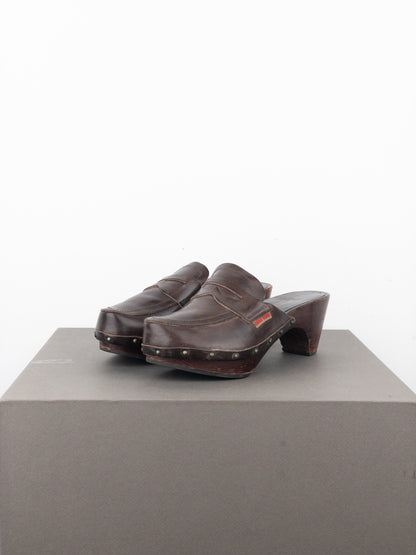 Miu Miu 2000s Penny Loafer Mule Clogs