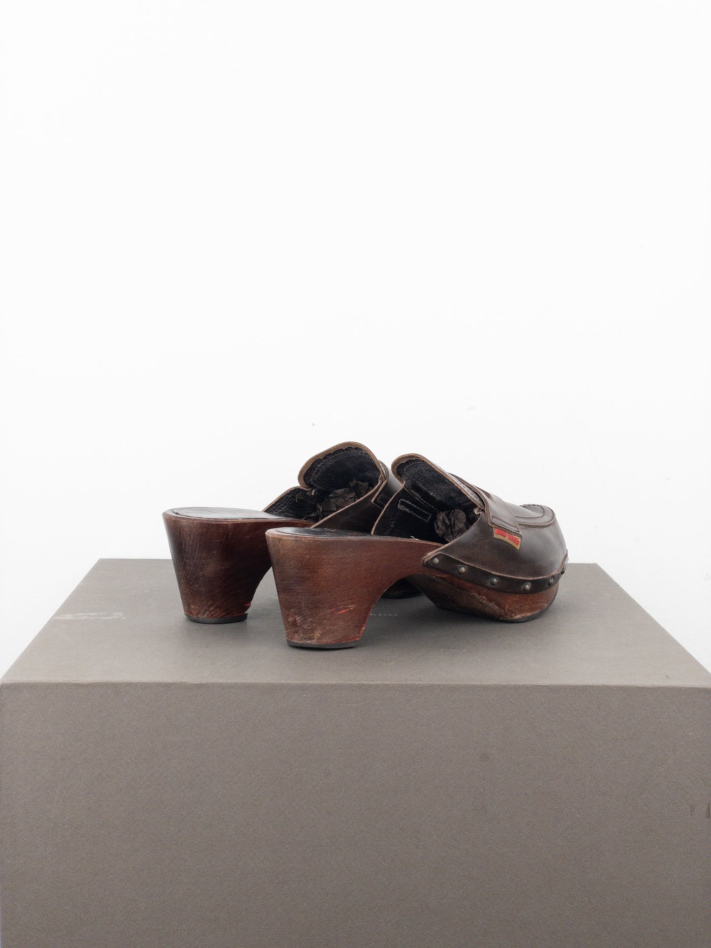 Miu Miu 2000s Penny Loafer Mule Clogs
