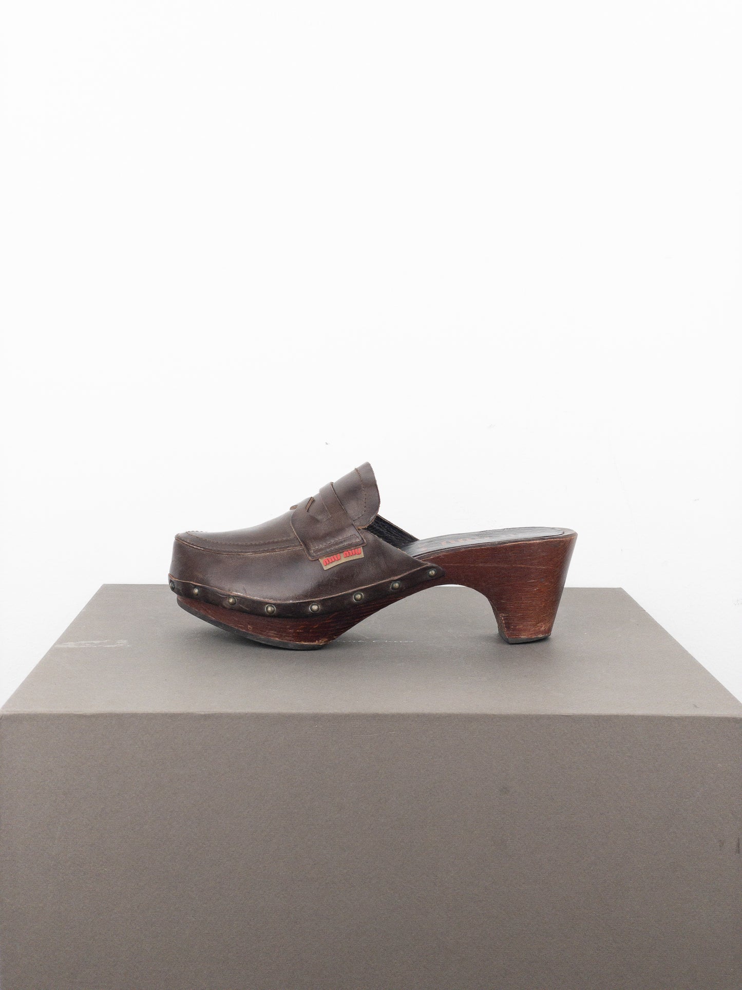 Miu Miu 2000s Penny Loafer Mule Clogs