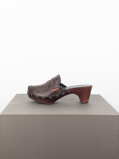 Miu Miu 2000s Penny Loafer Mule Clogs