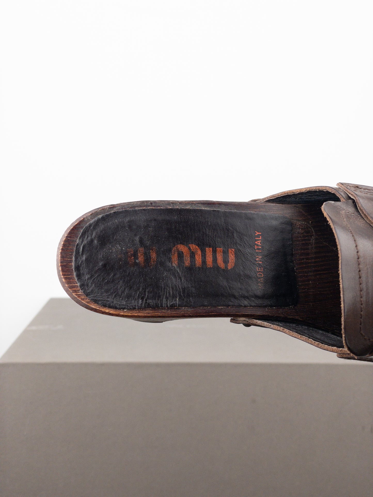 Miu Miu 2000s Penny Loafer Mule Clogs
