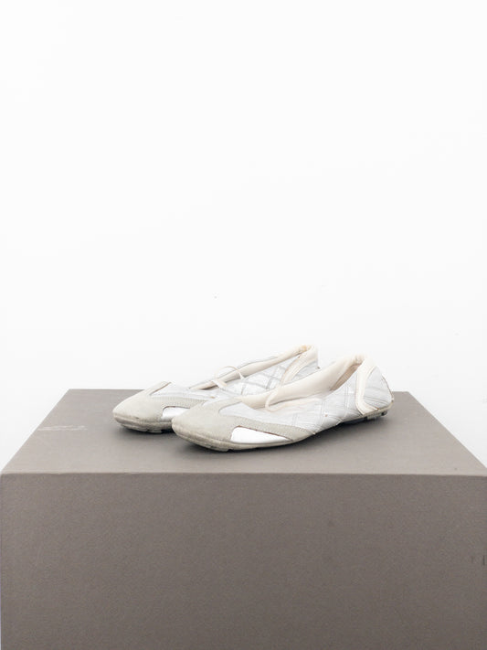 Prada 2000s Linea Rossa Racing Sports Mary-Jane Ballet Flats