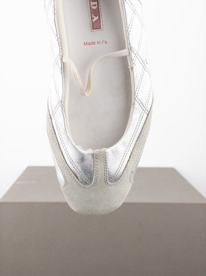 Prada 2000s Linea Rossa Racing Sports Mary-Jane Ballet Flats