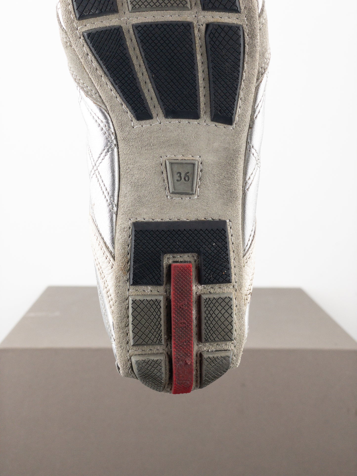 Prada 2000s Linea Rossa Racing Sports Mary-Jane Ballet Flats