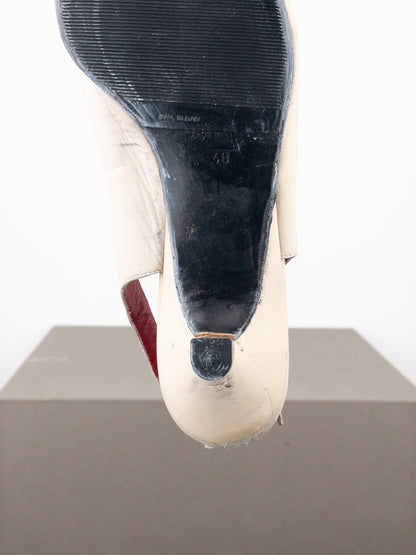 Miu Miu 1990s Square Toe Slingback Kitten Heels