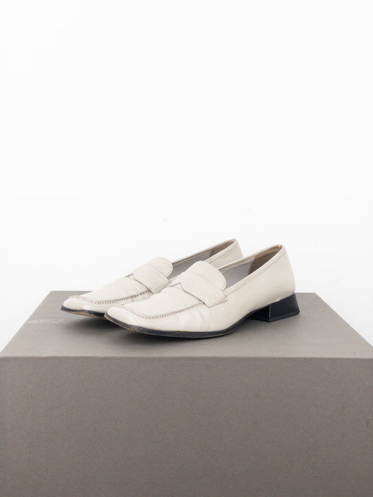 Miu Miu 2000s Square-Toe Penny Loafers