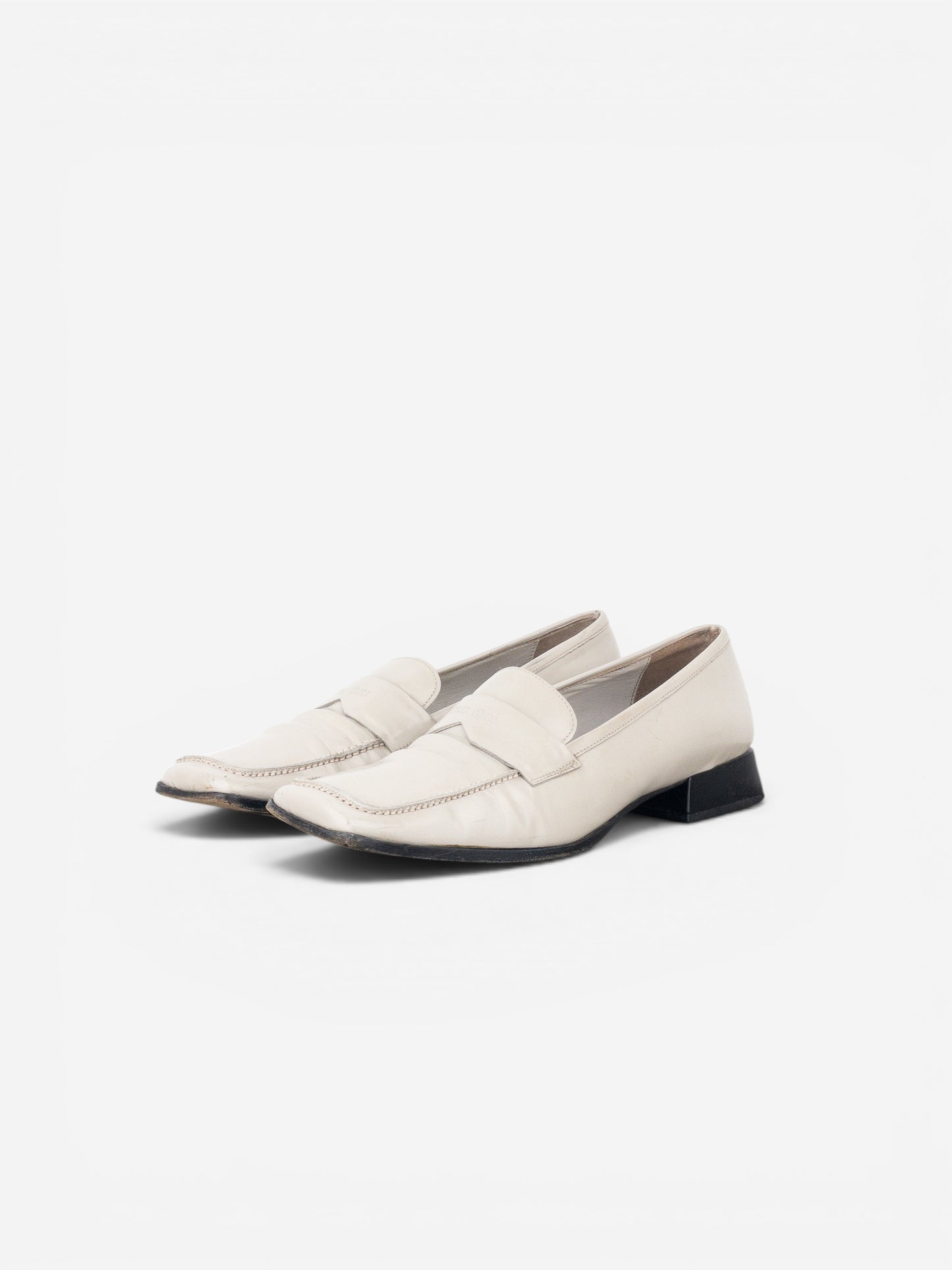 Miu Miu 2000s Square-Toe Penny Loafers