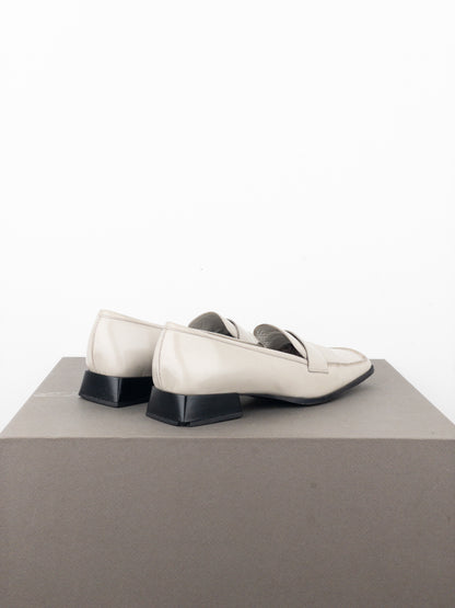 Miu Miu 2000s Square-Toe Penny Loafers