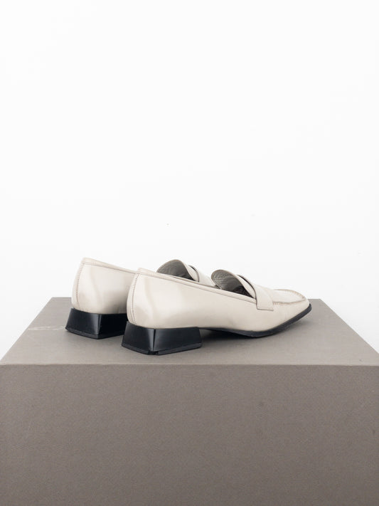 Miu Miu 2000s Square-Toe Penny Loafers