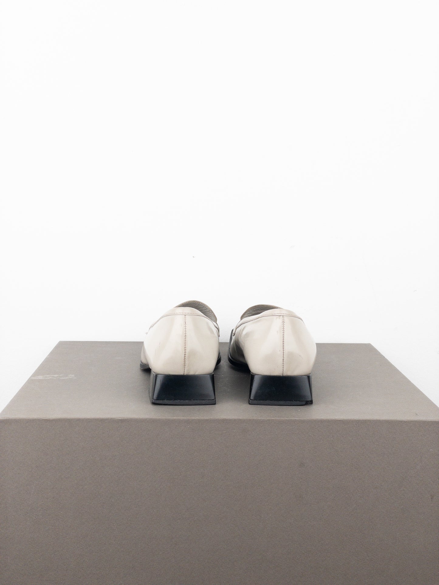 Miu Miu 2000s Square-Toe Penny Loafers