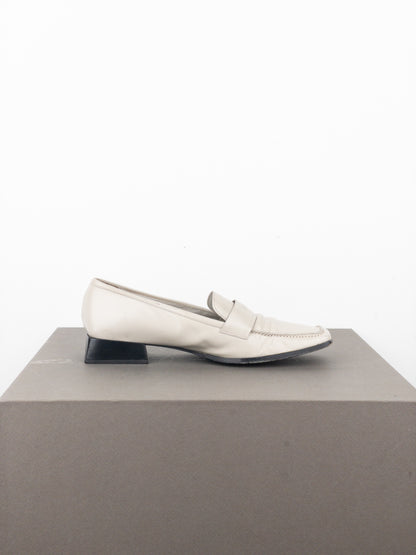Miu Miu 2000s Square-Toe Penny Loafers