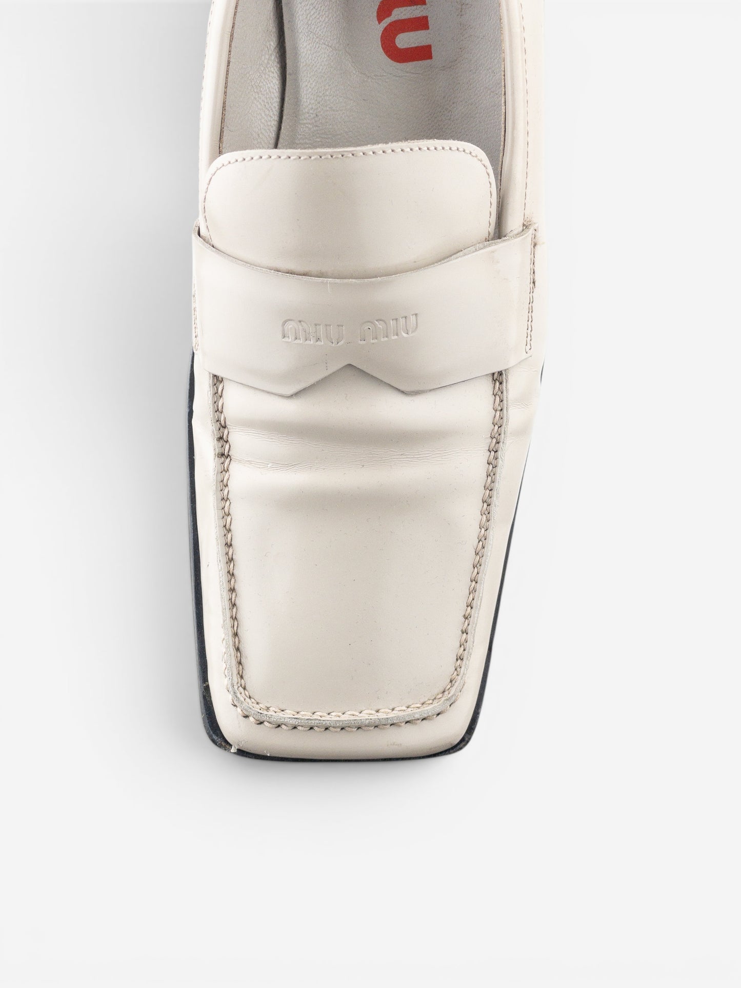 Miu Miu 2000s Square-Toe Penny Loafers – photo 7
