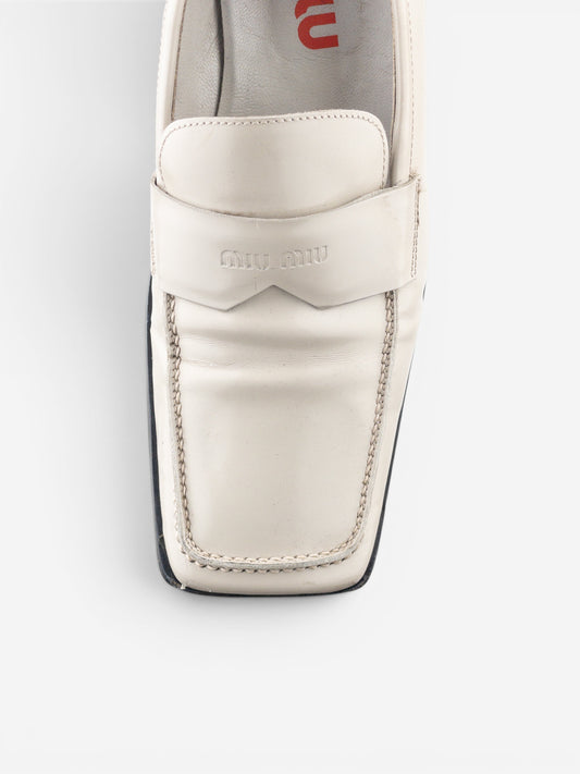 Miu Miu 2000s Square-Toe Penny Loafers – photo 7