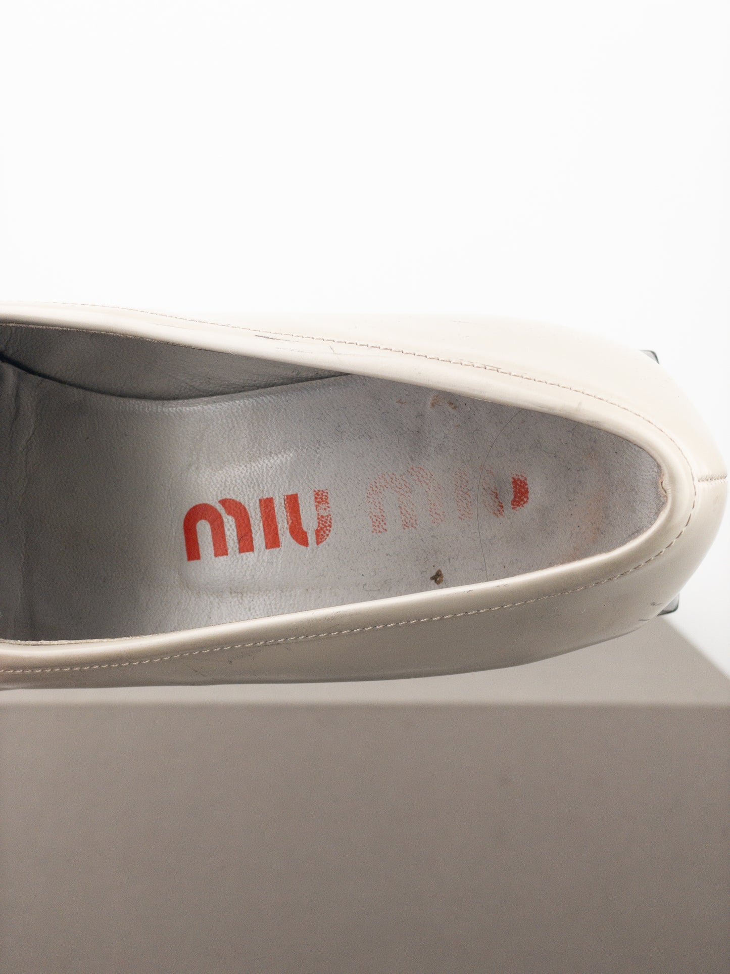 Miu Miu 2000s Square-Toe Penny Loafers