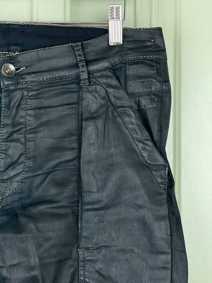 Rick Owens Drkshdw SS14 "Vicious" Memphis Waxed Denim Jeans