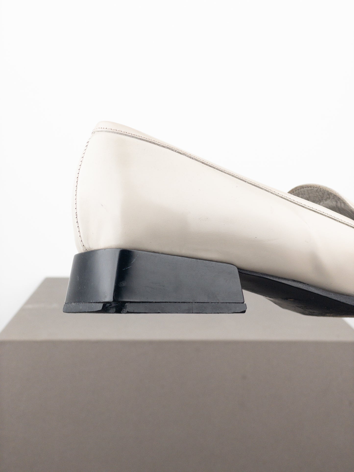 Miu Miu 2000s Square-Toe Penny Loafers