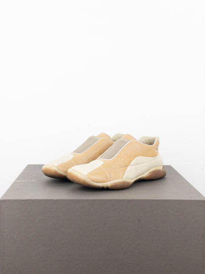 Prada AW99 Square Toe Biker Moto Sports Low-Top Sneakers