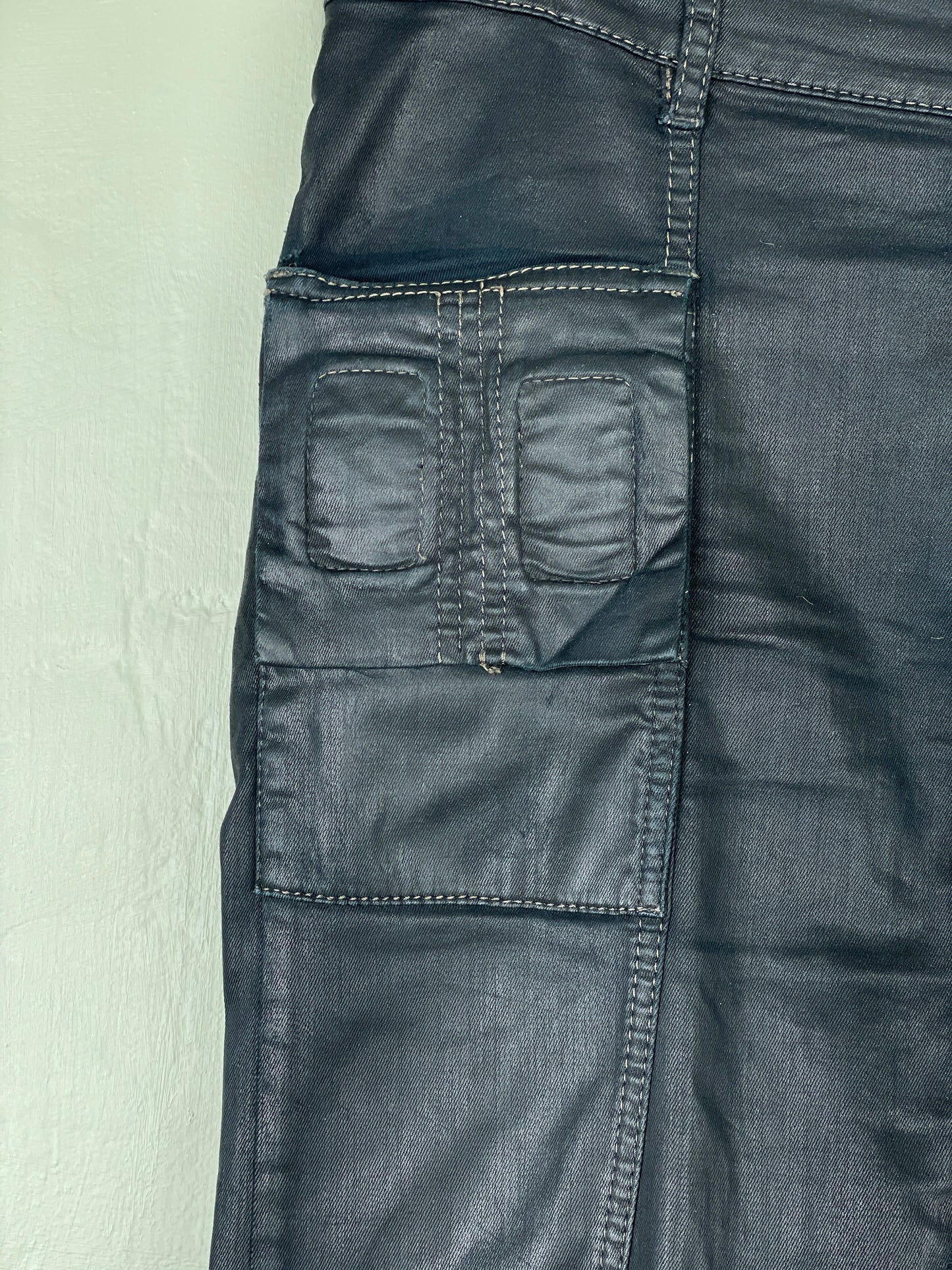 Rick Owens Drkshdw SS14 "Vicious" Memphis Waxed Denim Jeans