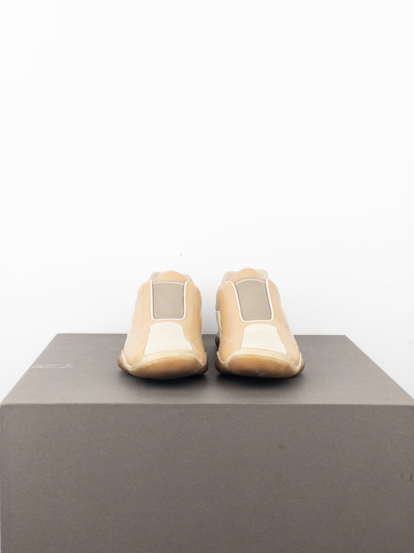 Prada AW99 Square Toe Biker Moto Sports Low-Top Sneakers