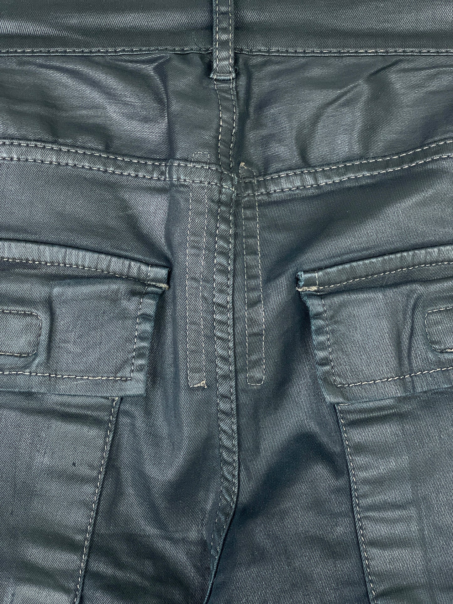 Rick Owens Drkshdw SS14 "Vicious" Memphis Waxed Denim Jeans