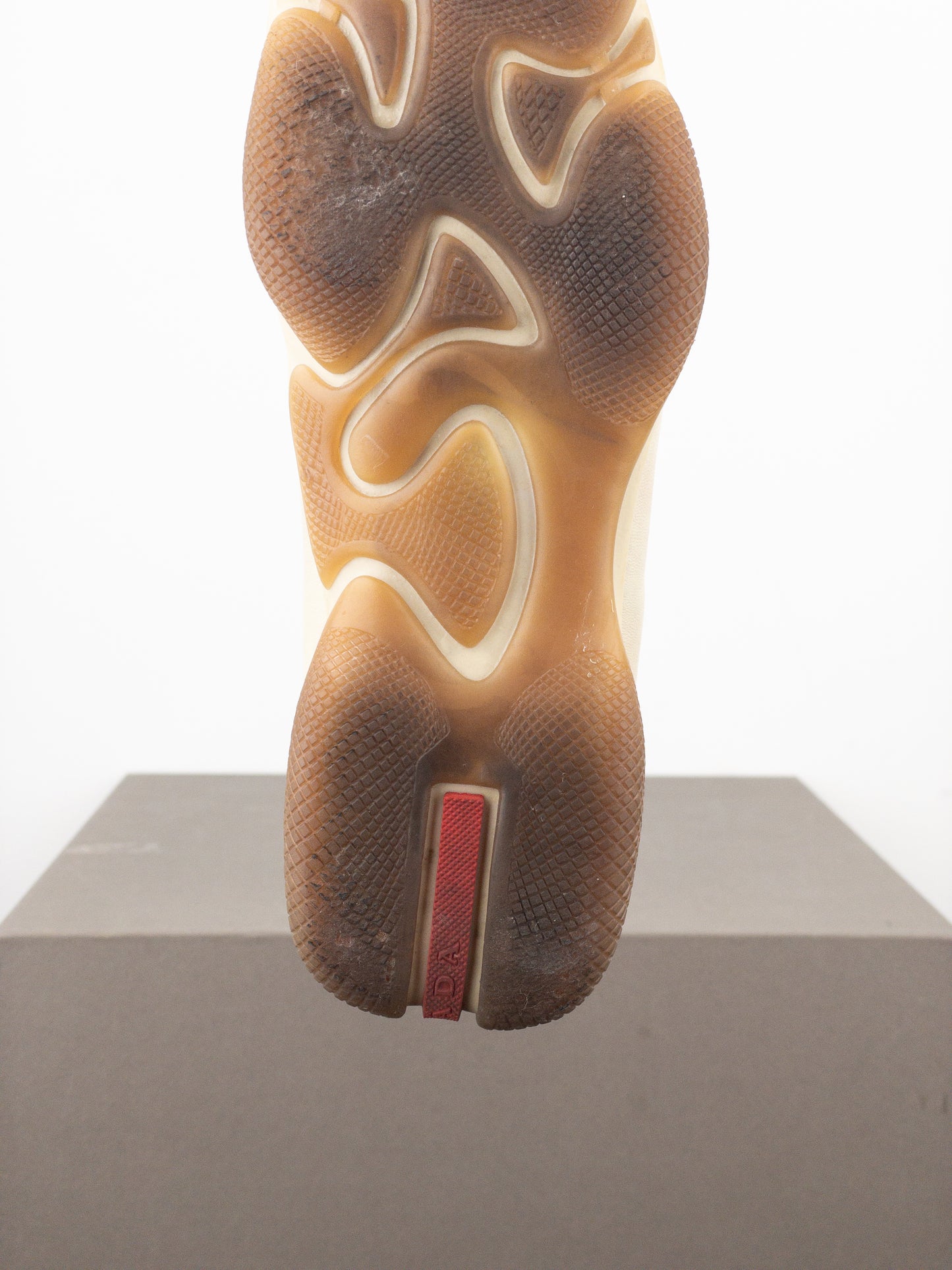 Prada AW99 Square Toe Biker Moto Sports Low-Top Sneakers