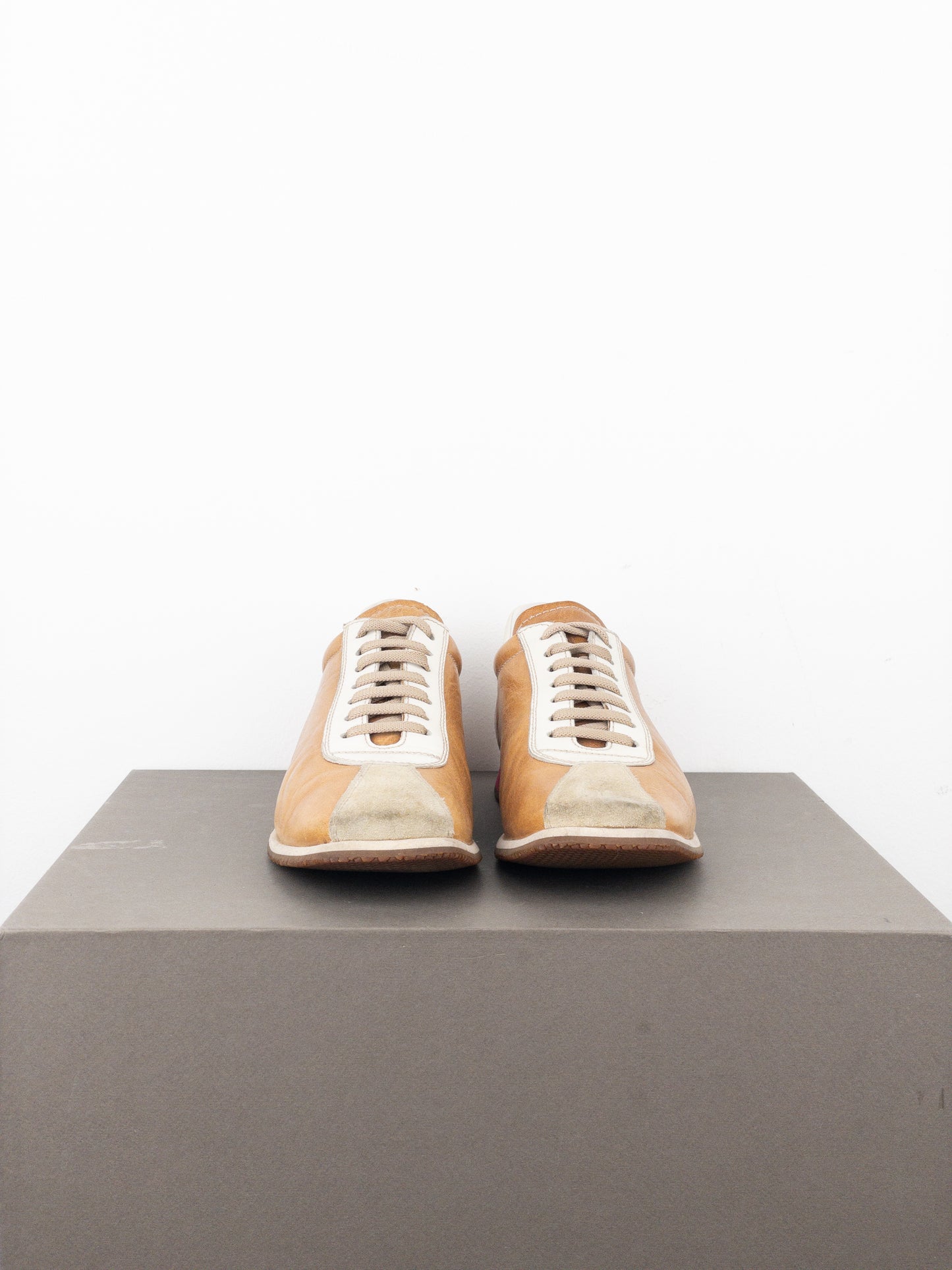 Miu Miu 2000s Square-Toe Low-Top Sports Sneakers