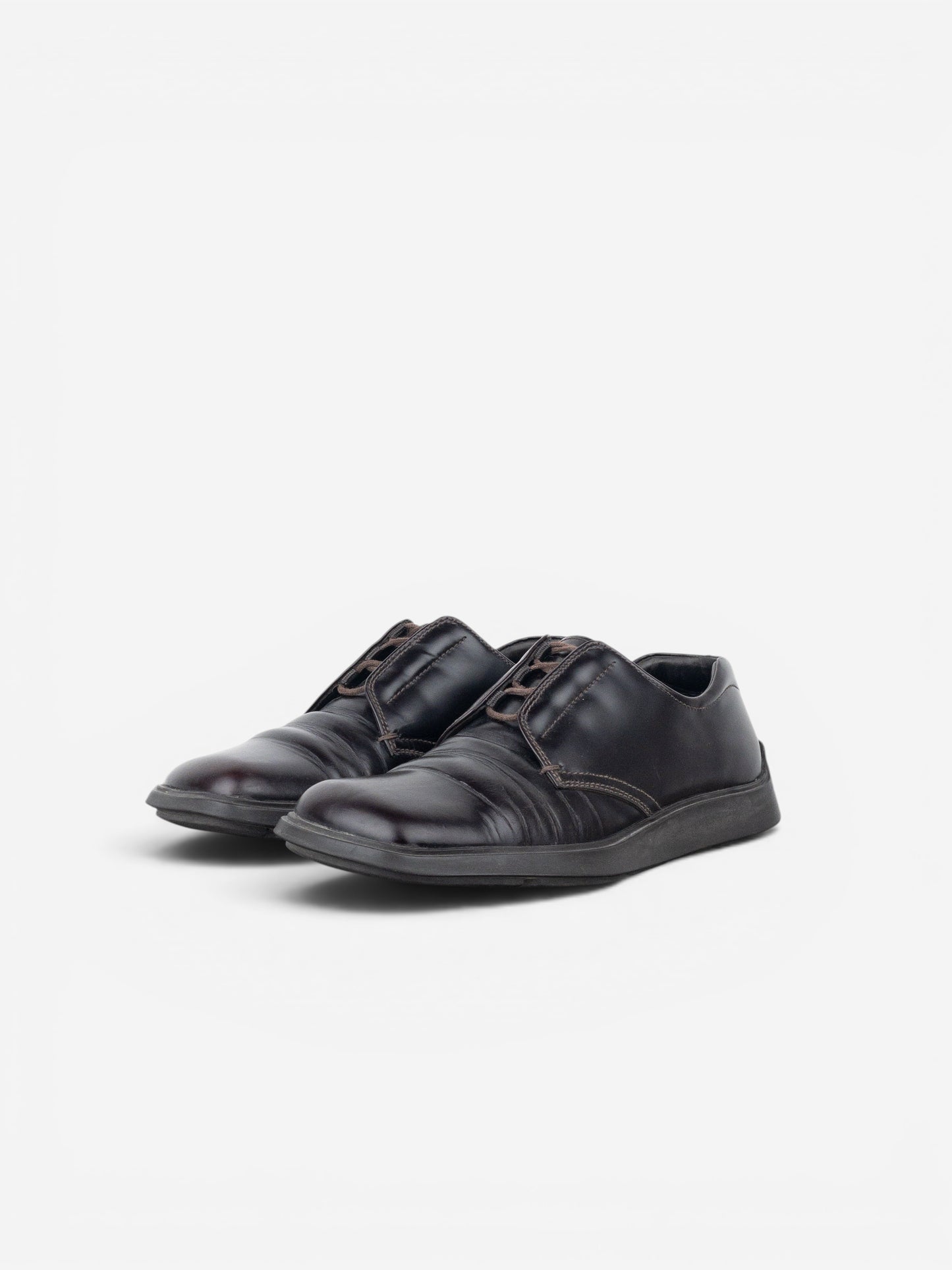 Prada AW99 Square Toe Creeper Derby Shoes