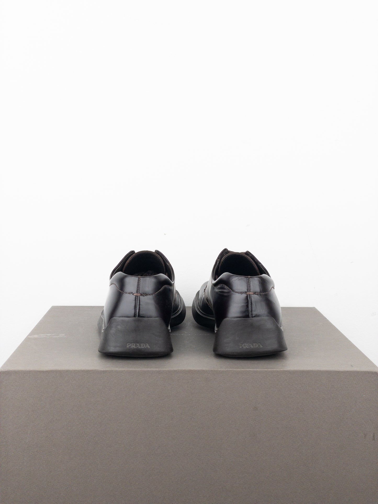 Prada AW99 Square Toe Creeper Derby Shoes