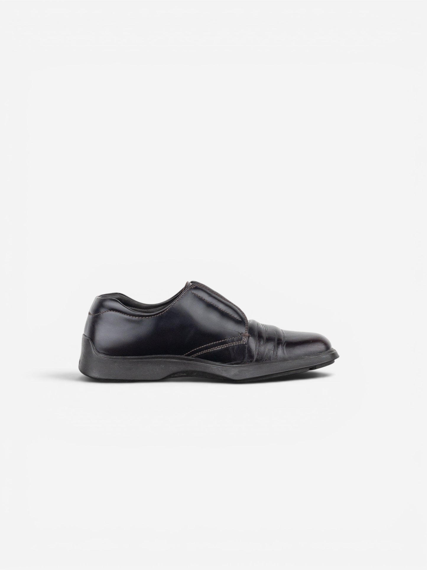 Prada AW99 Square Toe Creeper Derby Shoes – photo 4