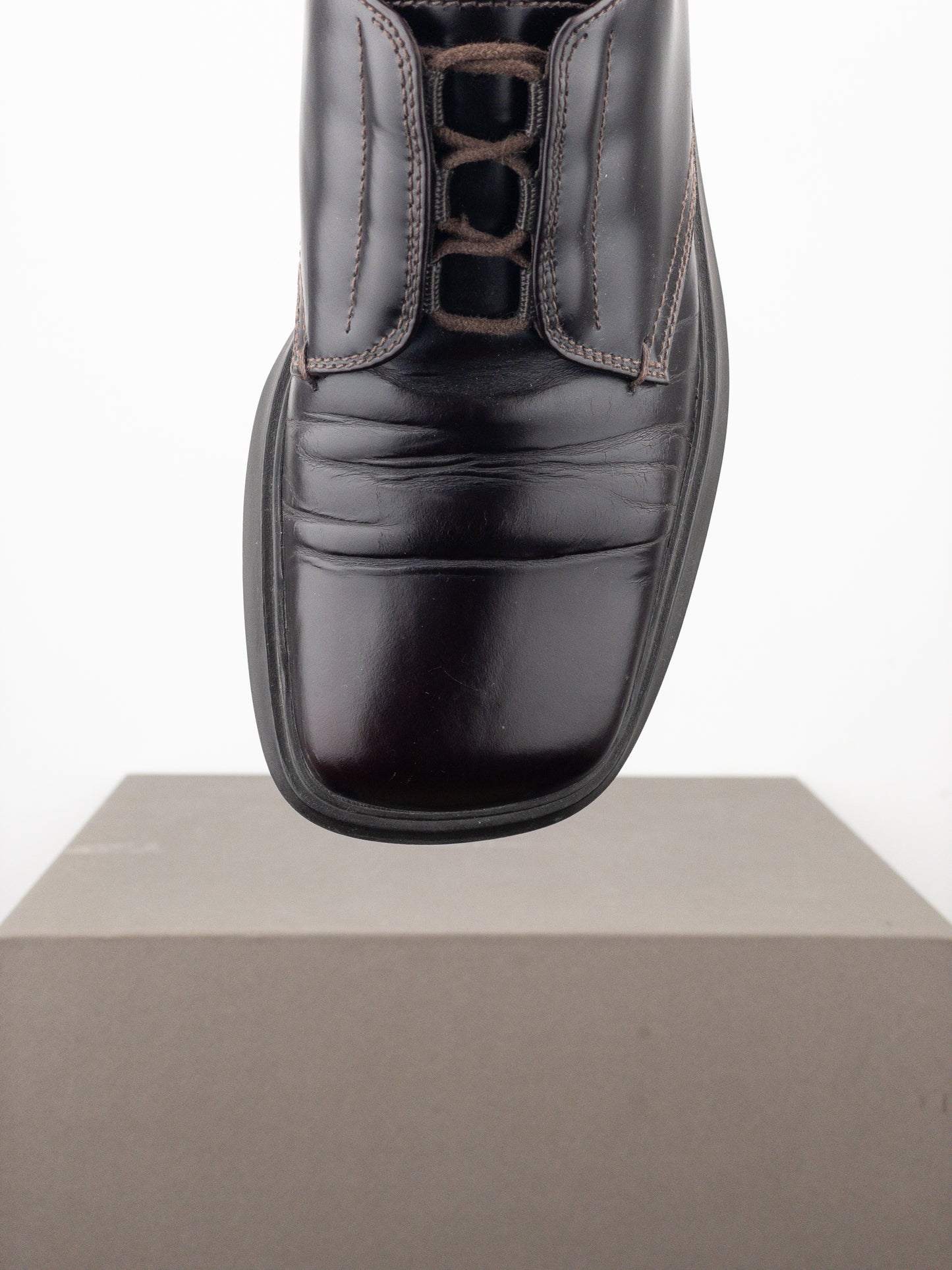 Prada AW99 Square Toe Creeper Derby Shoes