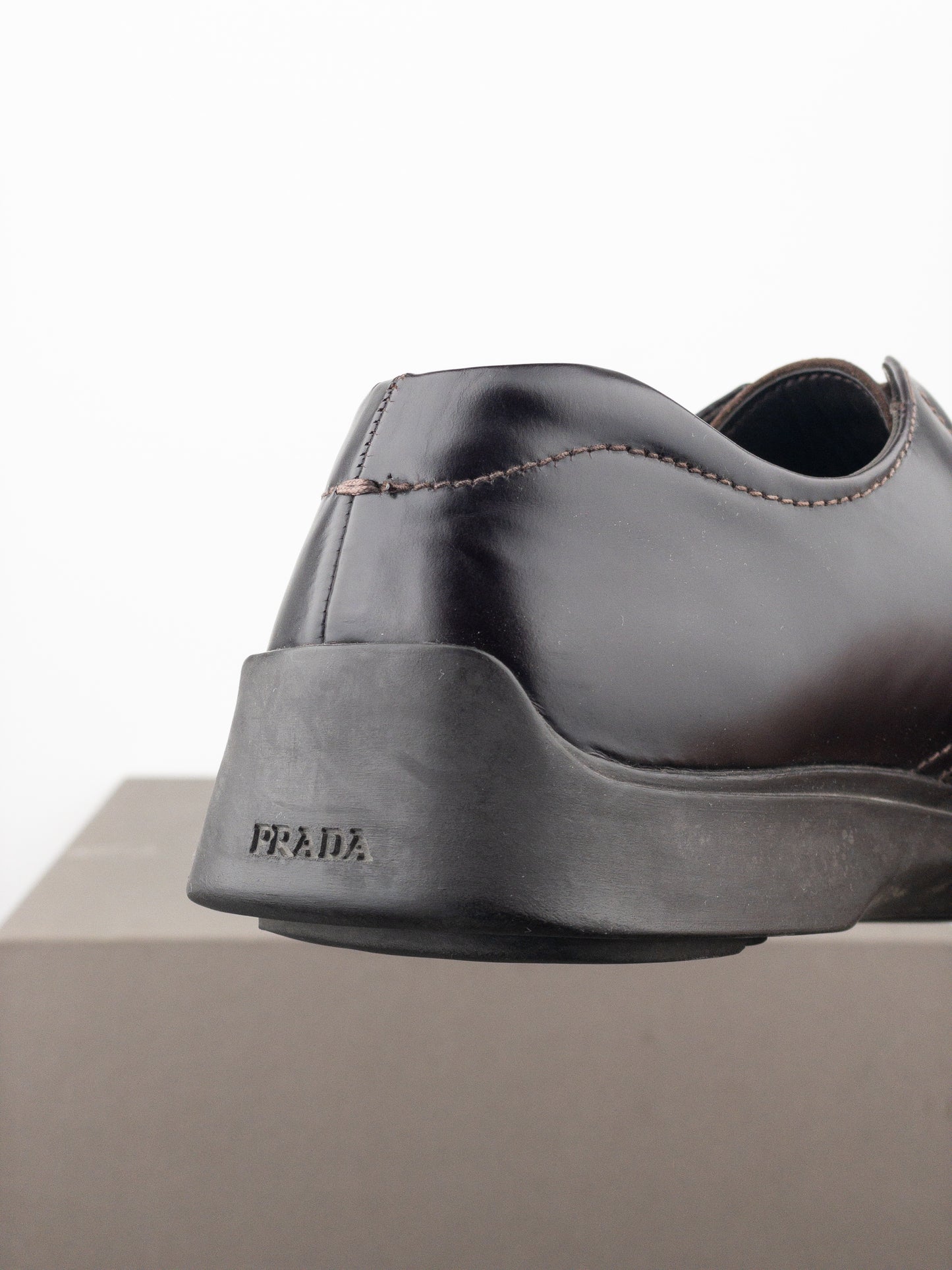 Prada AW99 Square Toe Creeper Derby Shoes