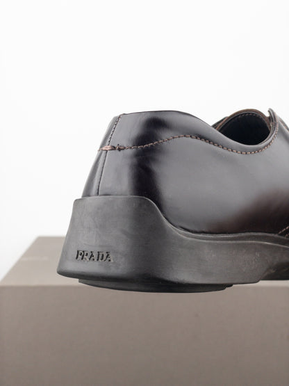 Prada AW99 Square Toe Creeper Derby Shoes