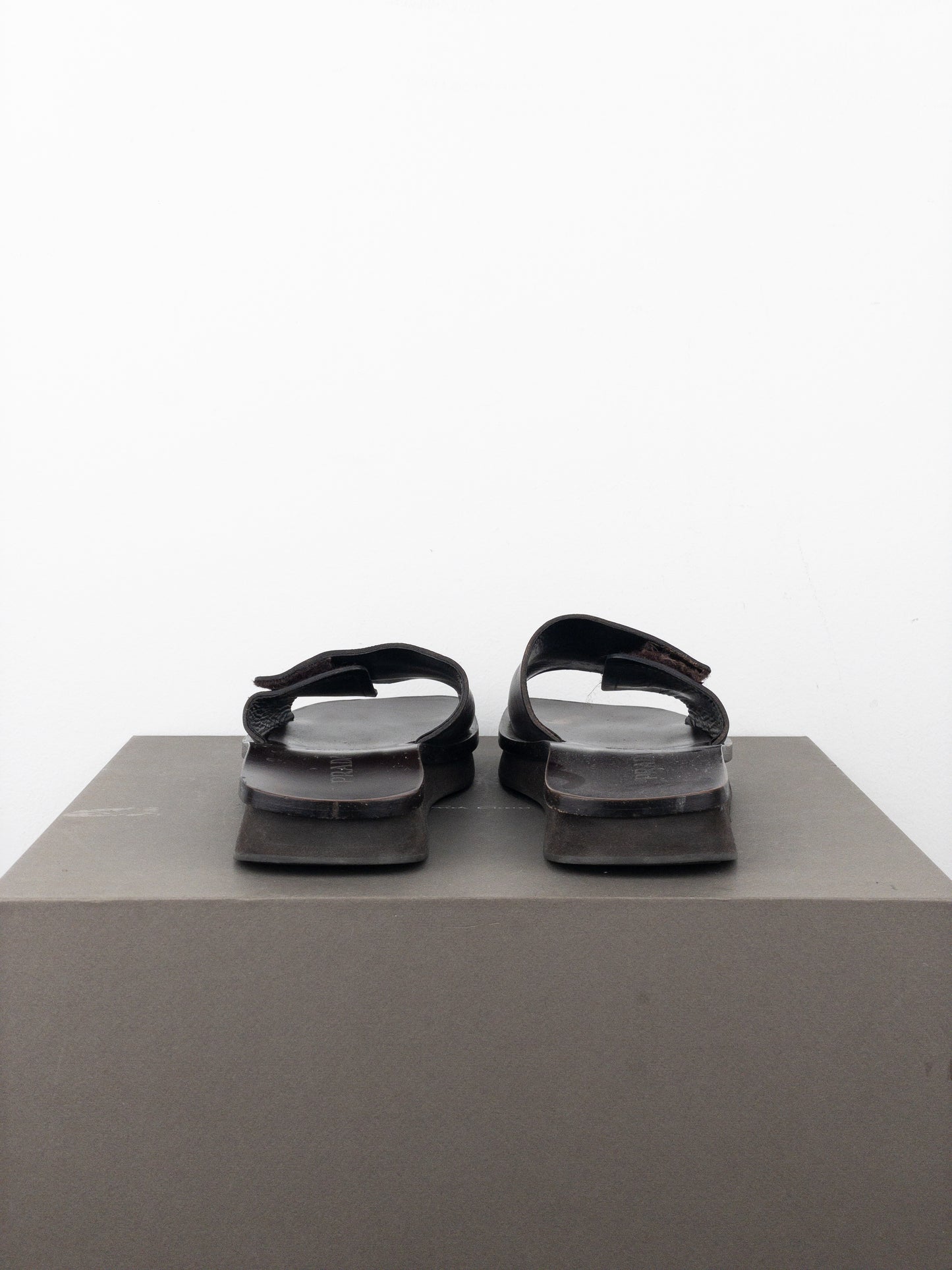 Prada SS99 ‘Sailor’ Square Toe Velcro Platform Slides