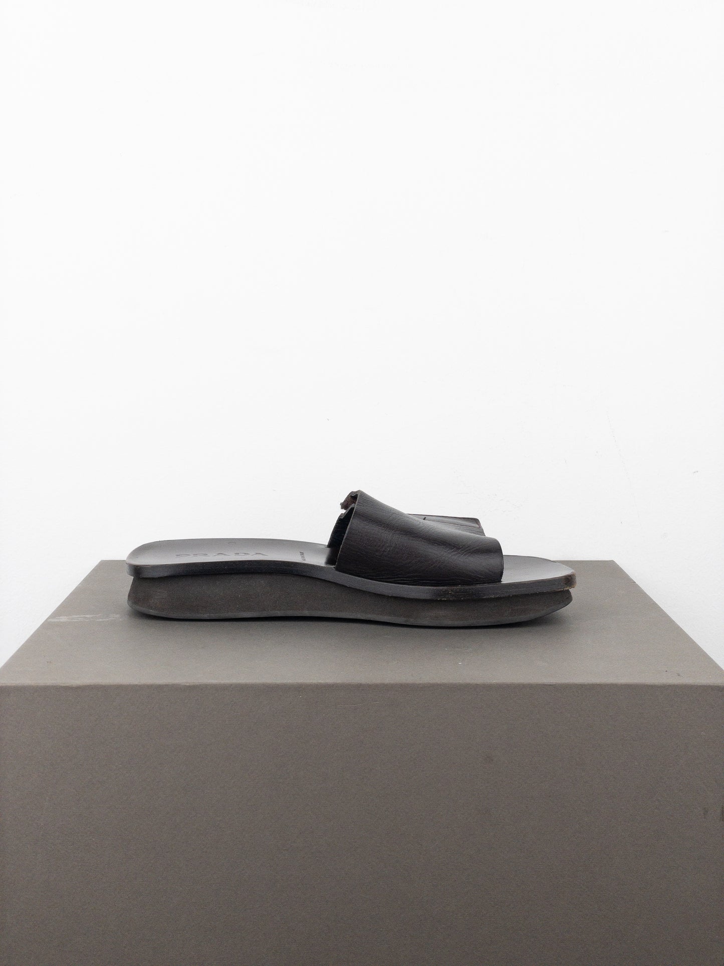 Prada SS99 ‘Sailor’ Square Toe Velcro Platform Slides