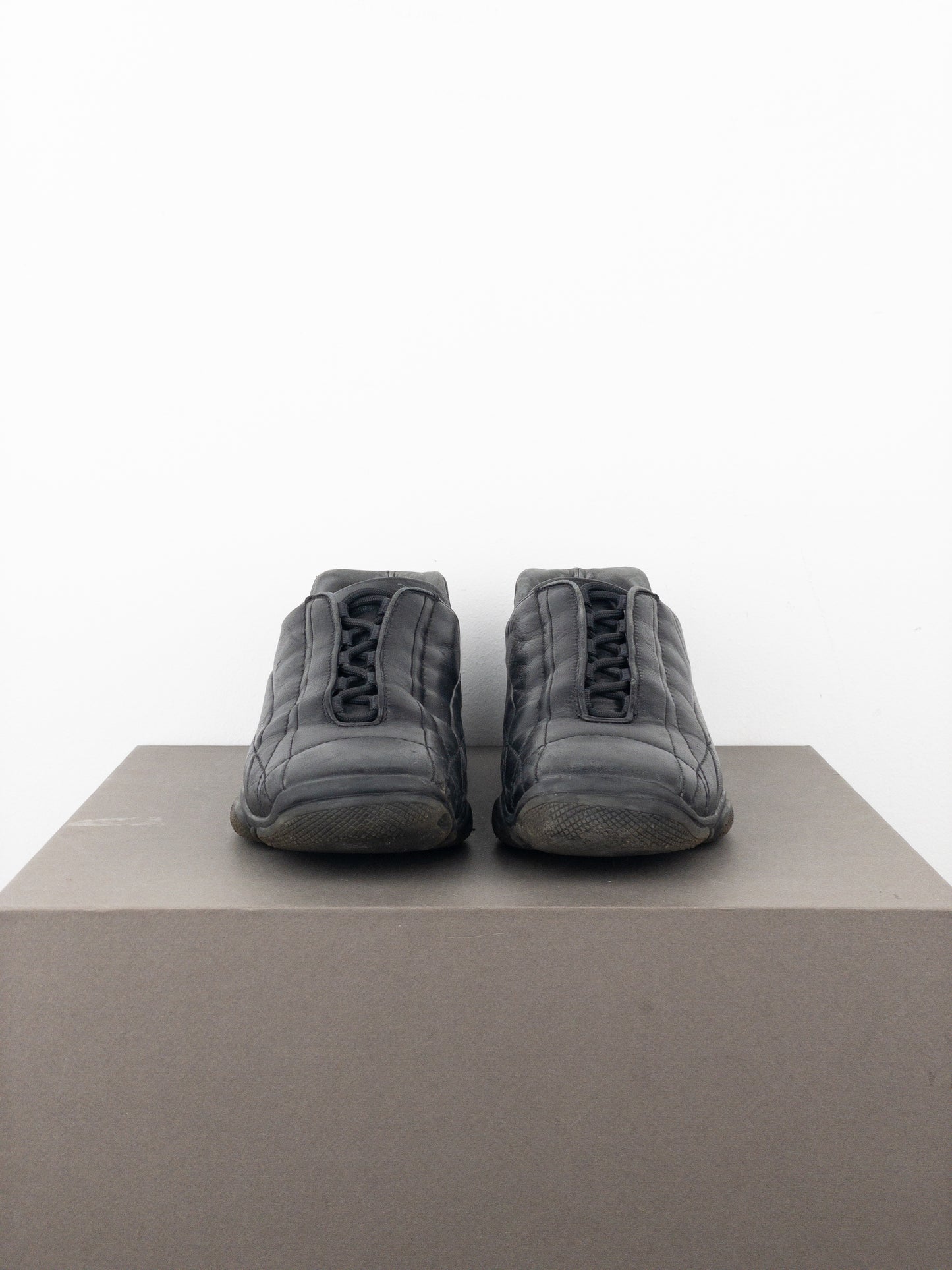 Prada AW99 Square Toe Biker Moto Sports Low-Top Sneakers