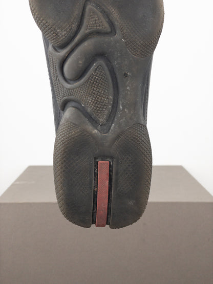 Prada AW99 Square Toe Biker Moto Sports Low-Top Sneakers