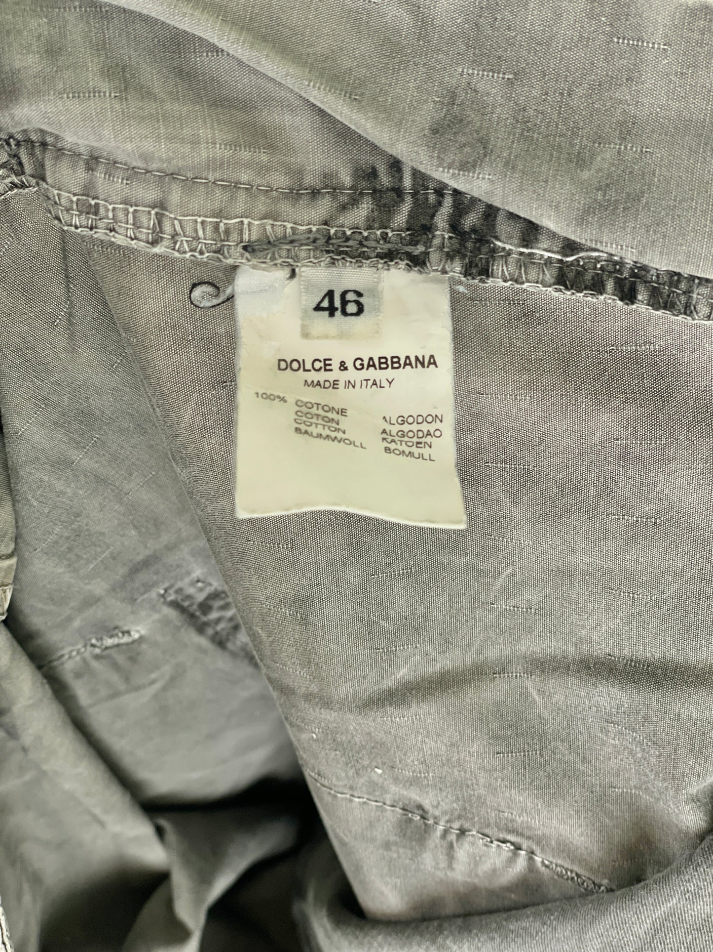 Dolce & Gabbana Stonewash Multi-Pocket Military Cargo Pants