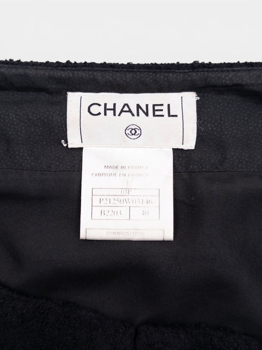 Chanel by Karl Lagerfeld AW03 Studded Tweed Boucle Lace Midi Skirt – photo 8