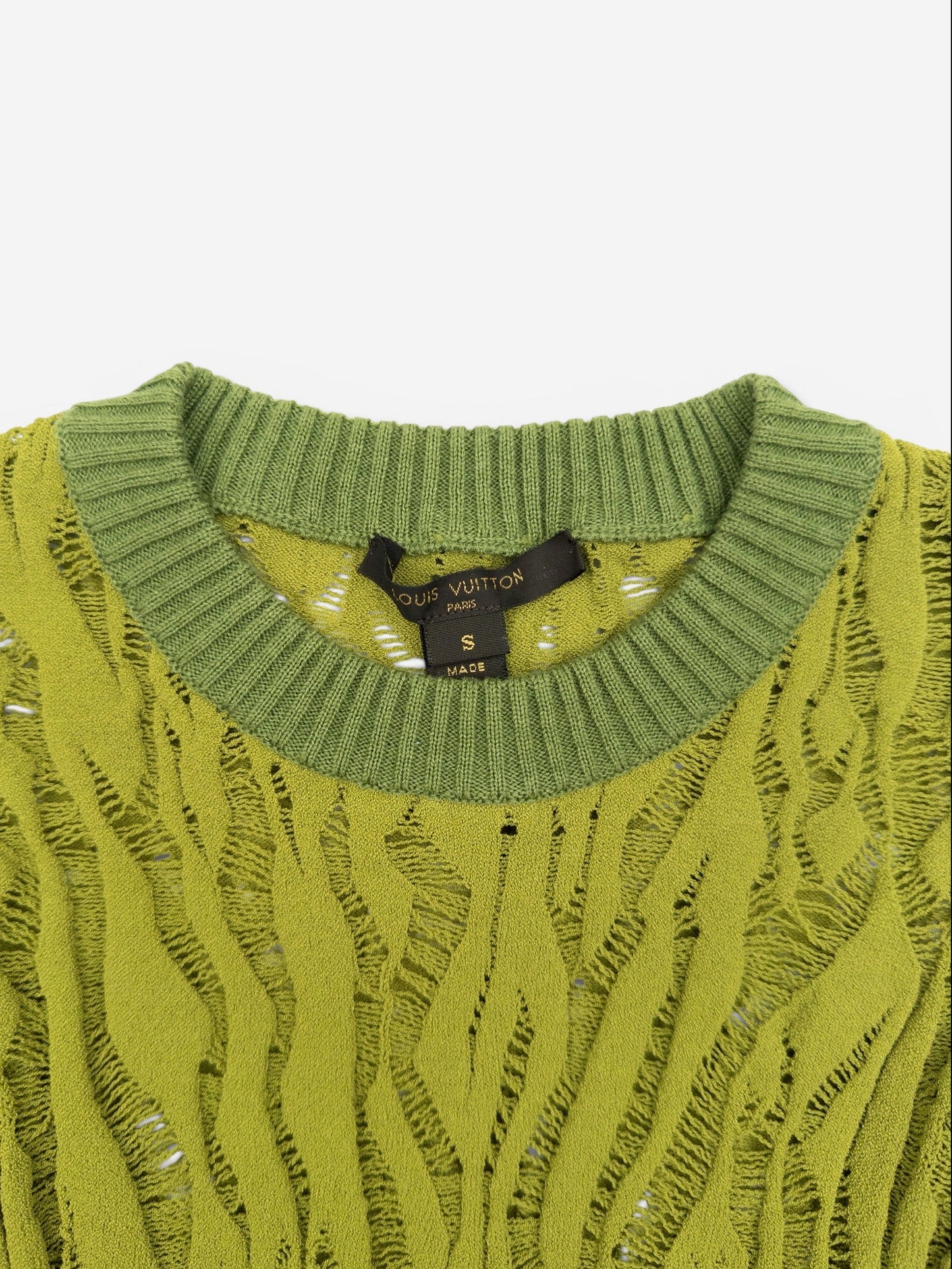 Louis Vuitton by Marc Jacobs 2010s Distressed Intarsia Knit Top