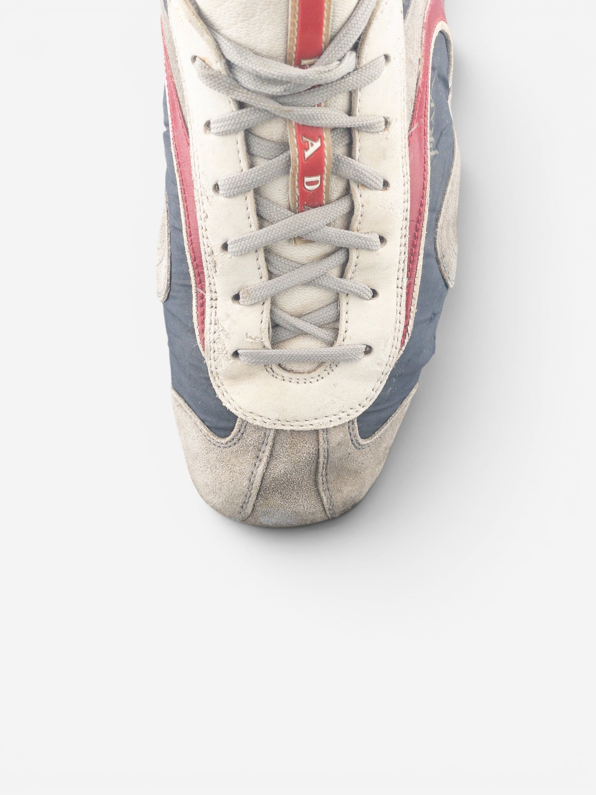 Prada 2000s Monte Carlo Driving Sneakers (5, white, navy, grey, red) – photo 7