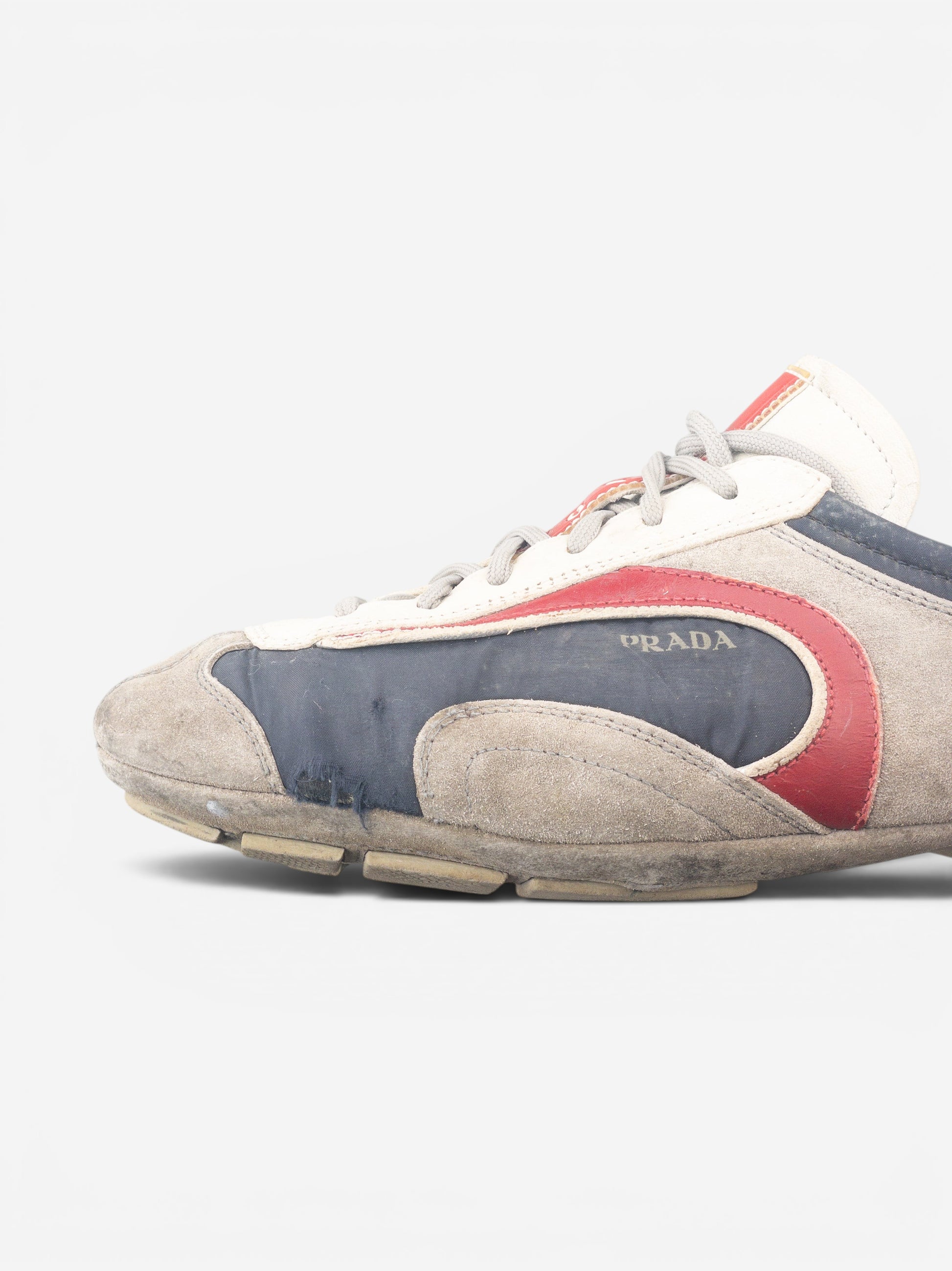 Prada 2000s Monte Carlo Driving Sneakers (5, white, navy, grey, red) – photo 8