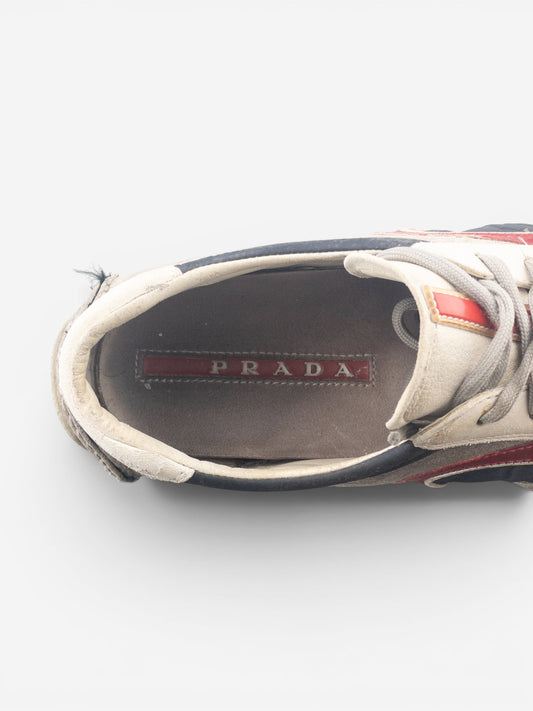 Prada 2000s Monte Carlo Driving Sneakers (5, white, navy, grey, red) – photo 10