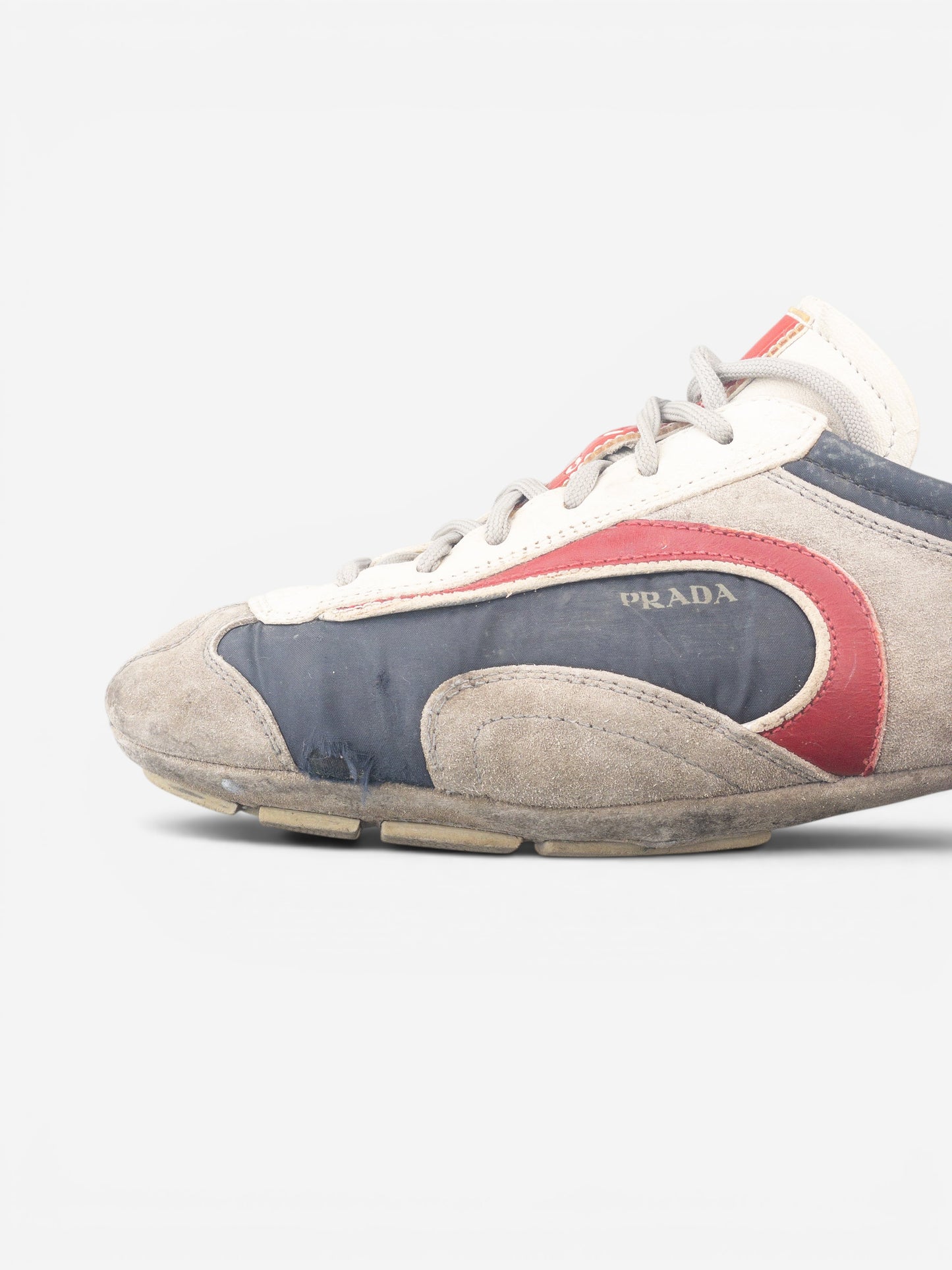 Prada 2000s Monte Carlo Driving Sneakers (5, white, navy, grey, red) – photo 11