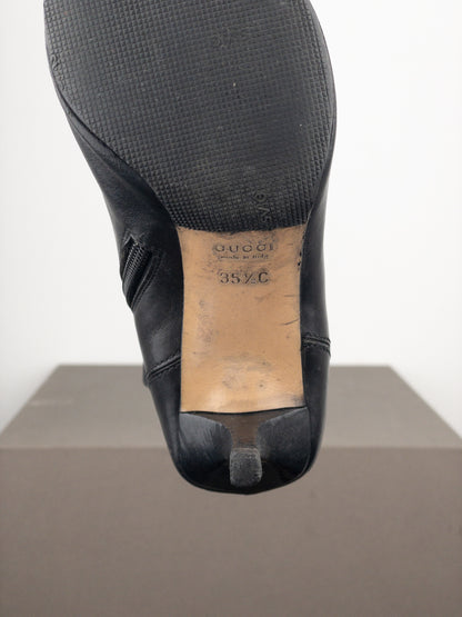 Gucci by Tom Ford 2000s Square Toe Kitten Heel Ankle Boots