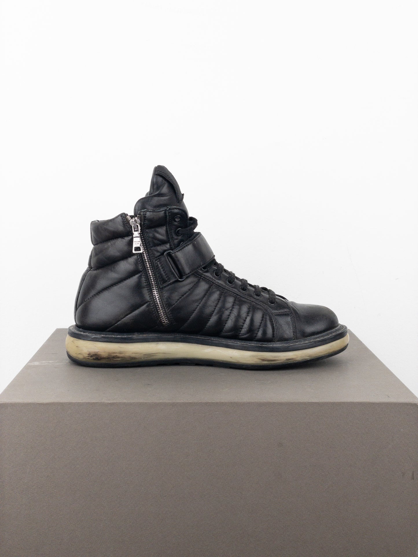 Prada AW13 ‘Levitate’ Air Bubble Quilted High-Top Sneakers