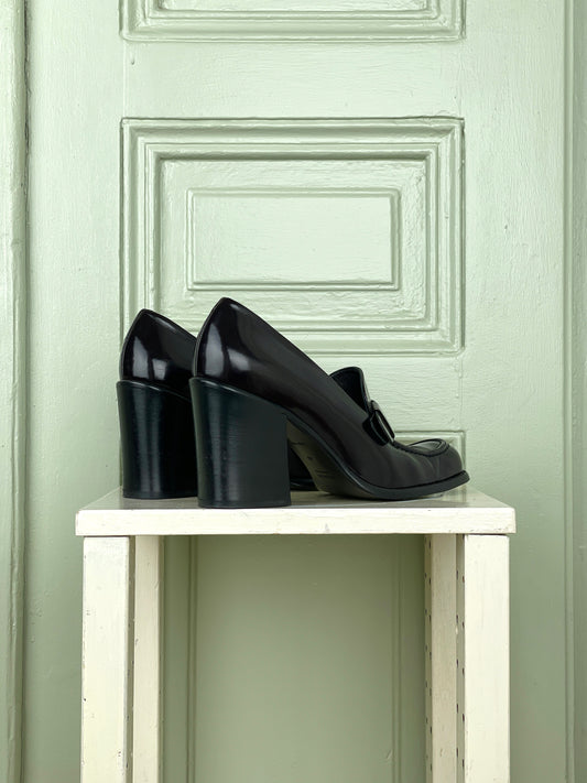 Prada 2000s Buckle Loafer Pumps