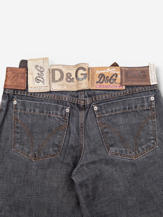 Dolce & Gabbana AW03 Flared Bootcut Multi Patch Tag Denim Jeans – photo 5