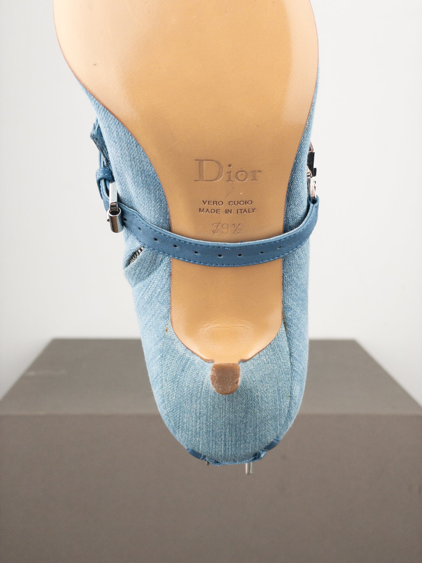 Dior by Galliano SS02 Corset Denim Kitten Heel Ankle Boots