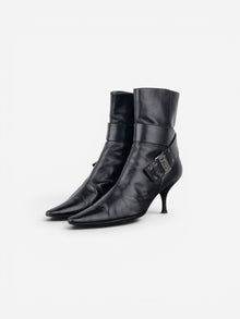Dior by Galliano SS02 ‘Street Chic’ Buckle Ankle Heel Boots