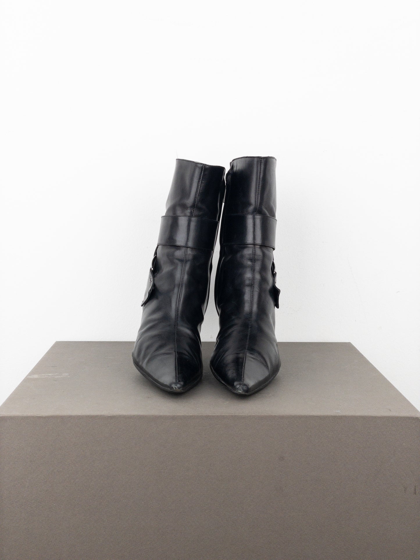 Dior by Galliano SS02 ‘Street Chic’ Buckle Ankle Heel Boots